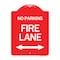 Signmission Colorado Fire Lane W/ Bidirectional Arrow, Red & White Aluminum Sign, 18" x 24", RW-1824-24255 A-DES-RW-1824-24255 - alternate 1